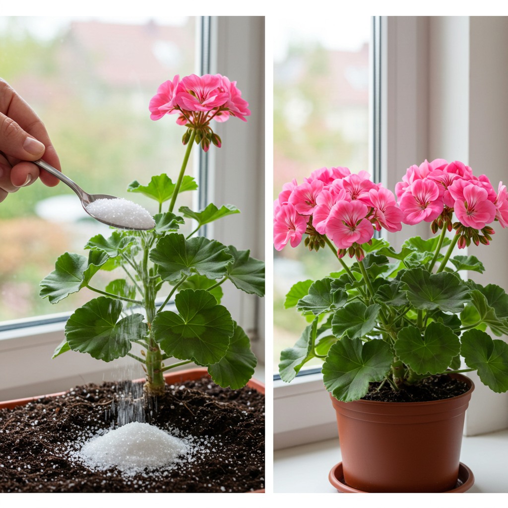 This is how to have geraniums full of flowers: you have to water them like this to keep them always leafy.