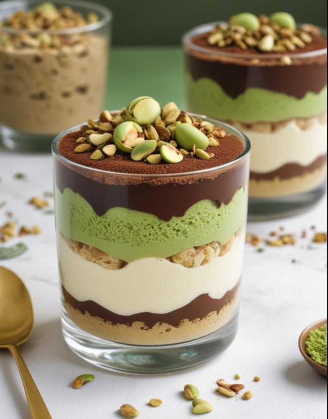 Dubai Chocolate Tiramisu in a Glass – Oriental Delight