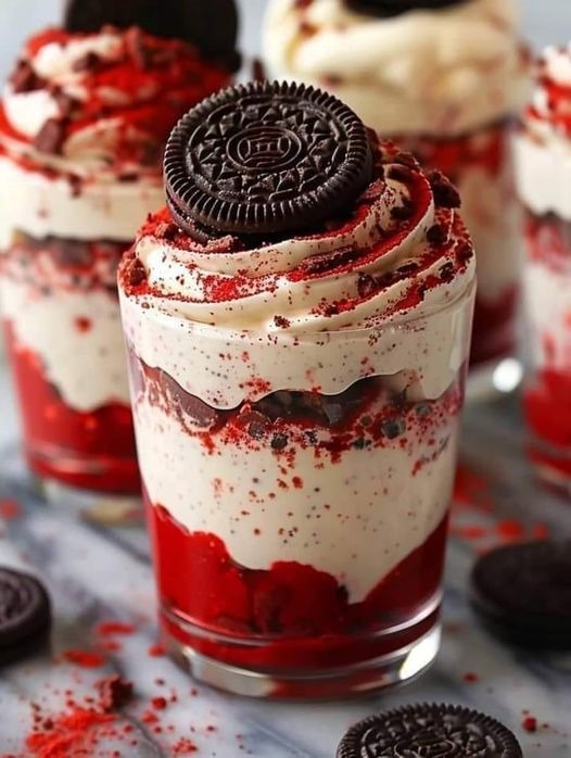 🍰 Red Velvet Oreo Parfait Explosion