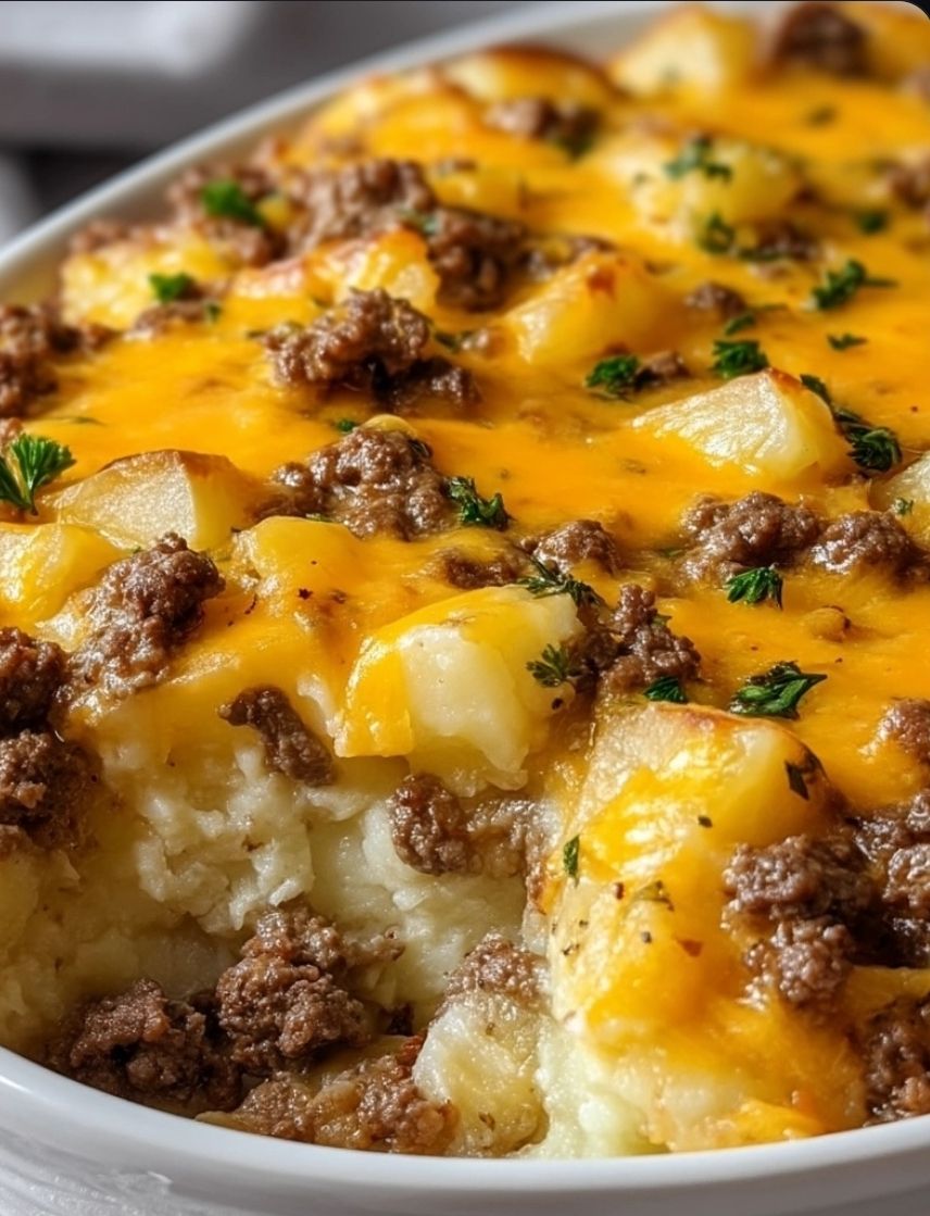 One-Pan Creamy Meat & Potato Skillet