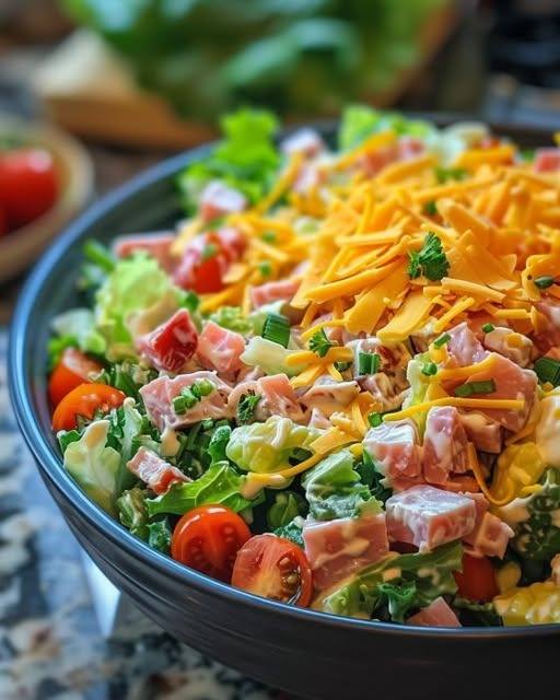 This recipe is called Junk Yard Salad but I swear I feel like a king eating it