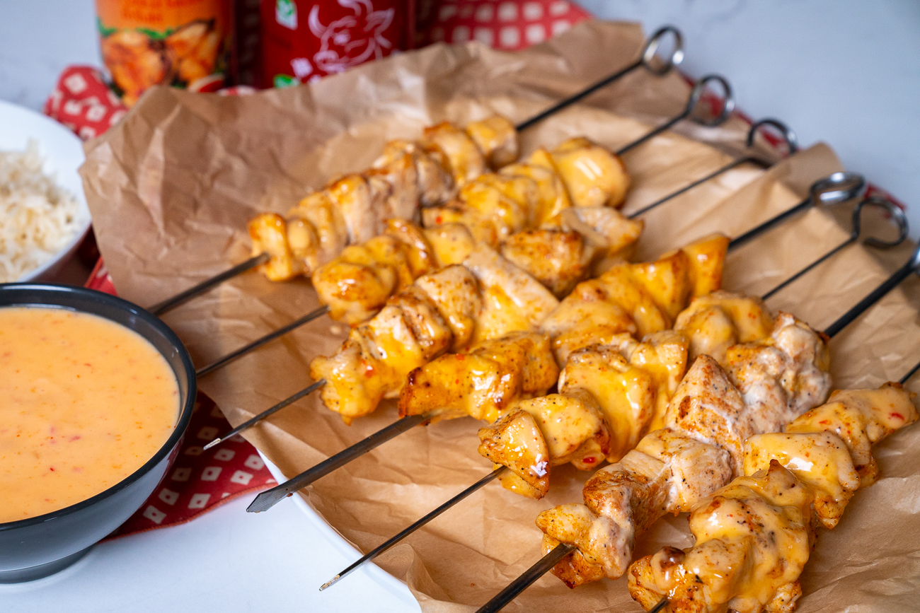 Bang Bang Chicken Skewers Amazing