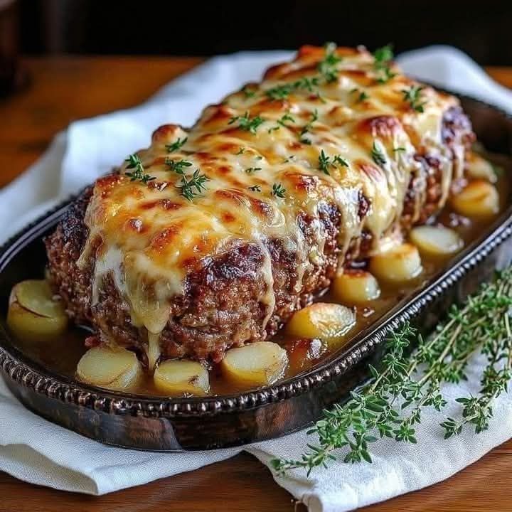 Cheesy Meatloaf with Cheddar & Thyme 🍽