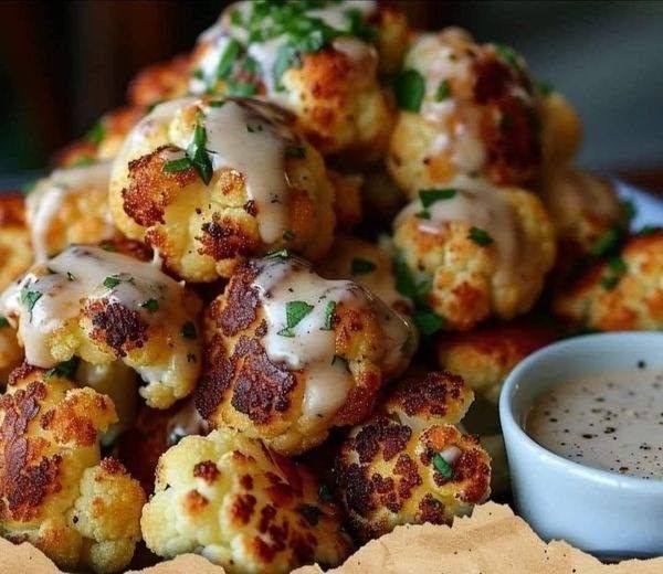 Air Fryer Roasted Cauliflower Bites