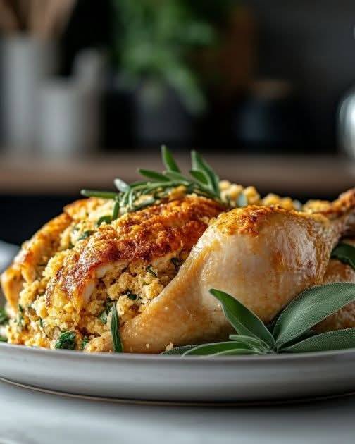 We call this ‘Christmas Stuffing Supreme’ because no one can resist the flavor-packed stuffing