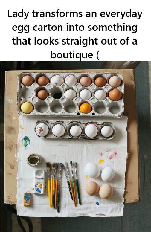 Lady transforms an everyday egg carton into something that looks straight out of a boutique