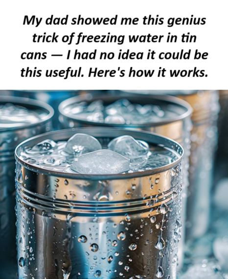 After seeing this, you’ll want to freeze water in tin cans too!