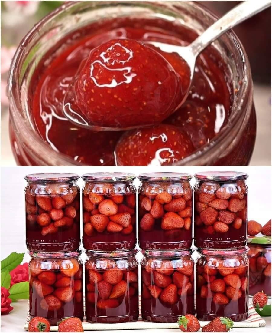 I make strawberry jam only according to this recipe, I don’t look for others – the taste and smell of strawberries are preserved. And without thickener, it’s thick