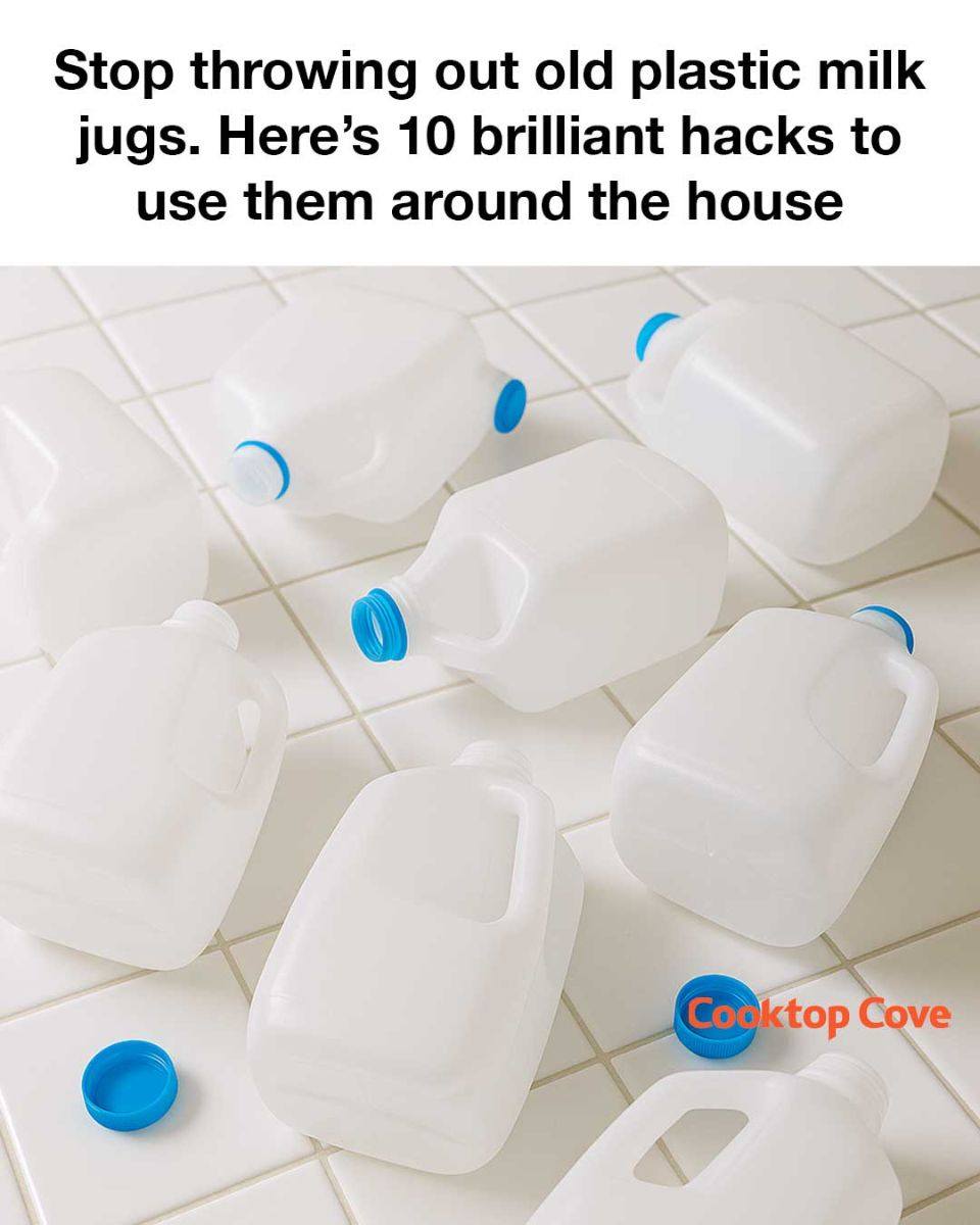 Stop throwing out old plastic milk jugs. Here’s 10 brilliant hacks to use them around the house