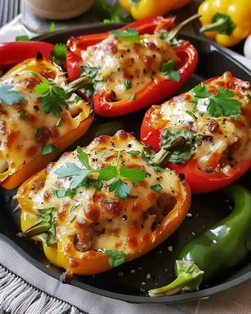Les Poivrons Farcis au Thon et Parmesan