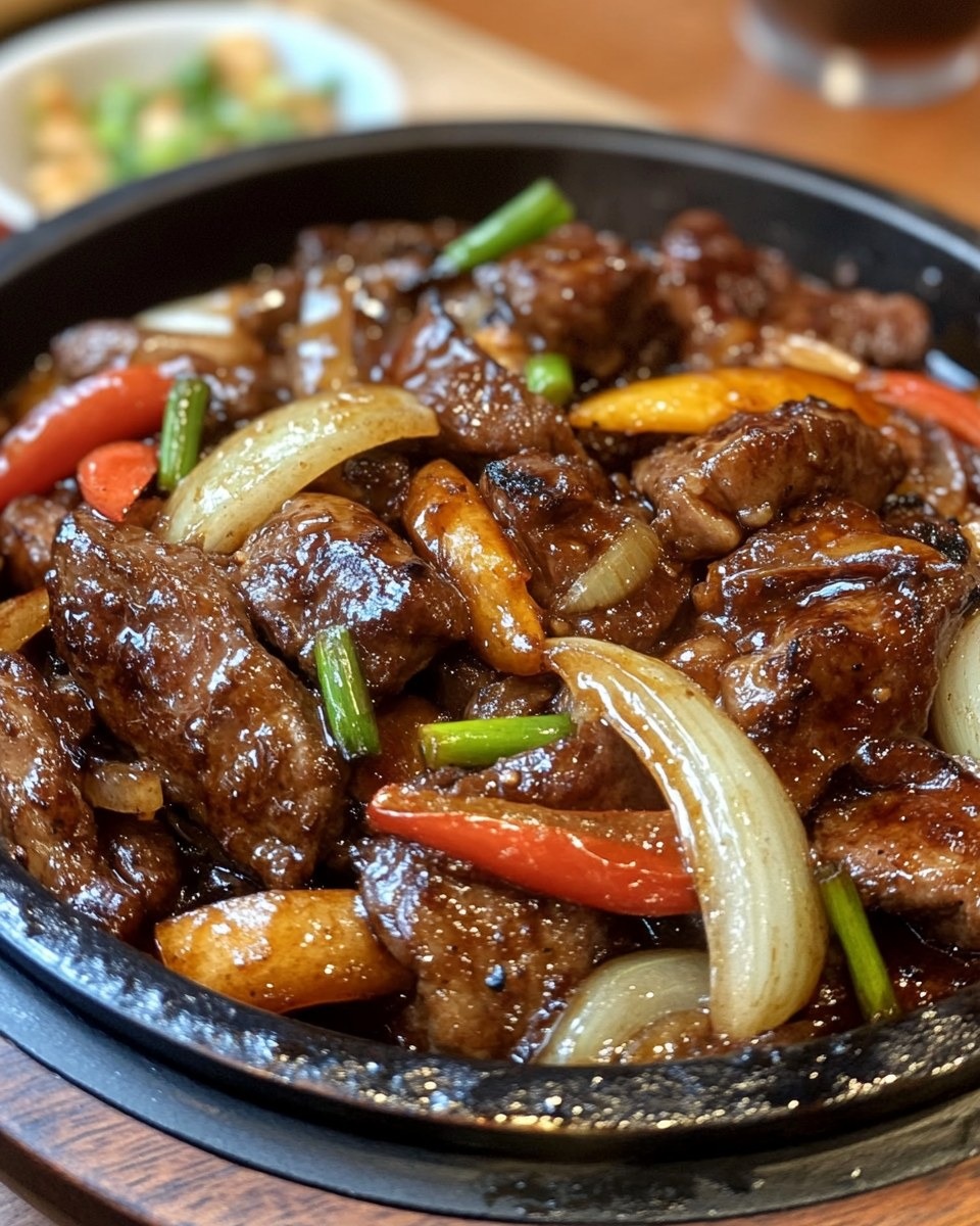 Best Sizzling Chinese Pepper Steak with Onions