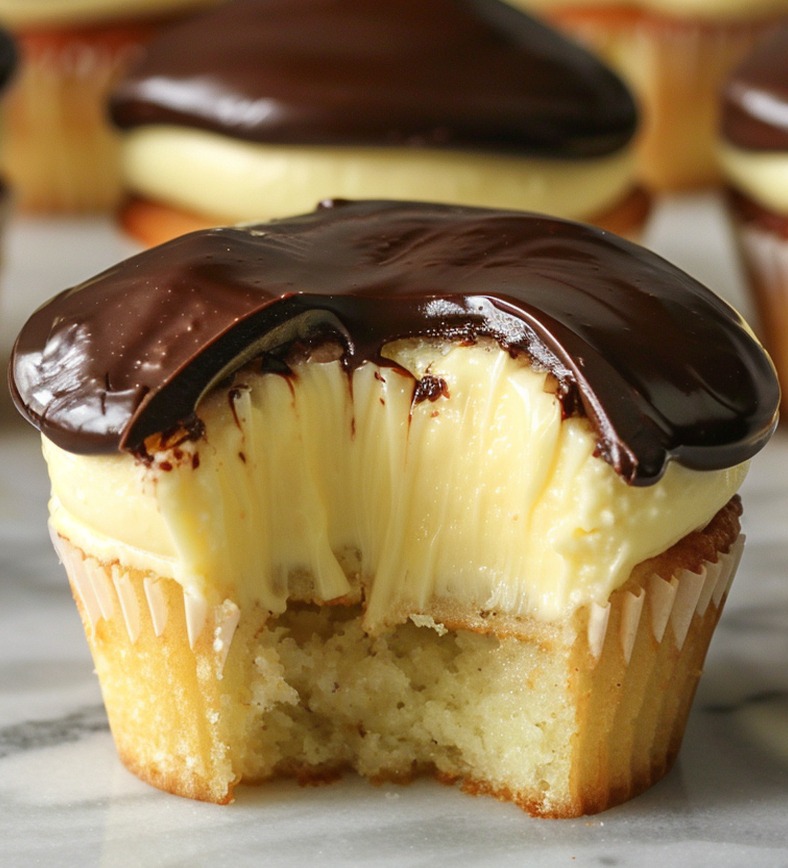 Irresistible Boston Cream Pie Cupcakes
