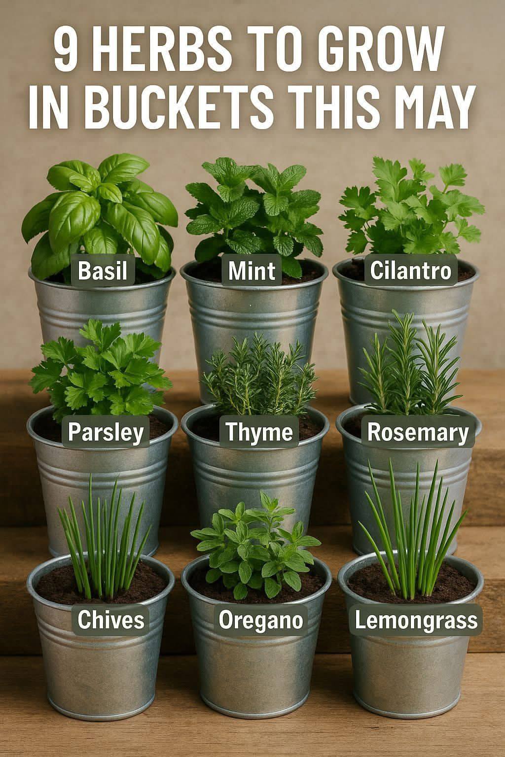 9 herbs you can cultivate in buckets this May
