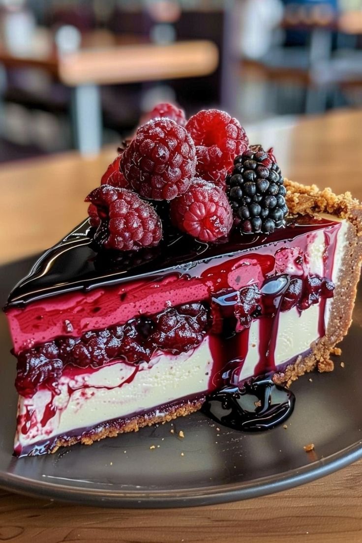 Blackberry Raspberry Heaven Cheesecake