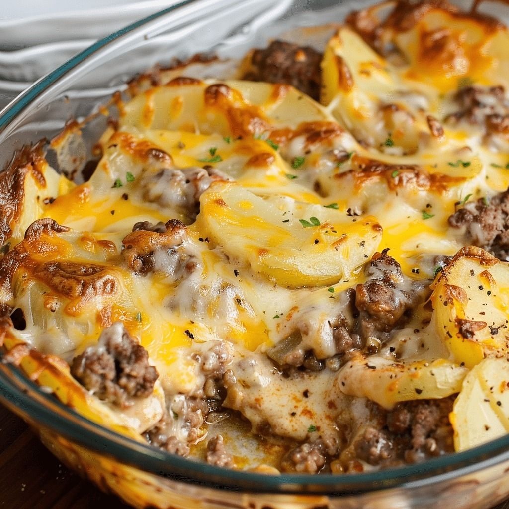 Delicious Hamburger and Potato Casserole