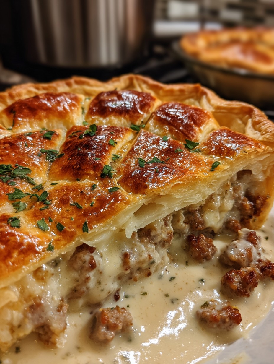 Sausage Gravy Puff Pie