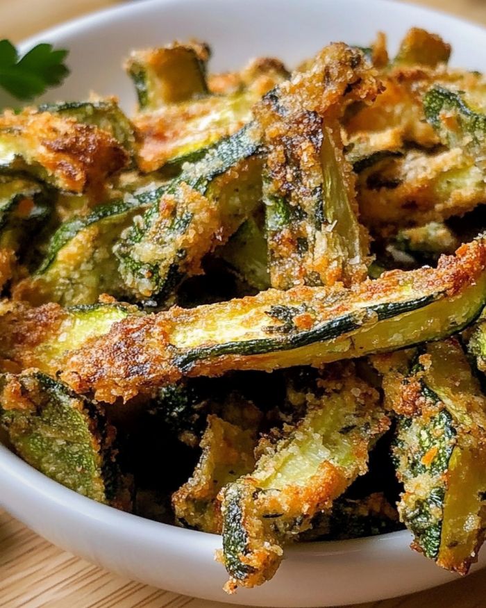 Herb-Infused Baked Zucchini Fries with Almond Flour