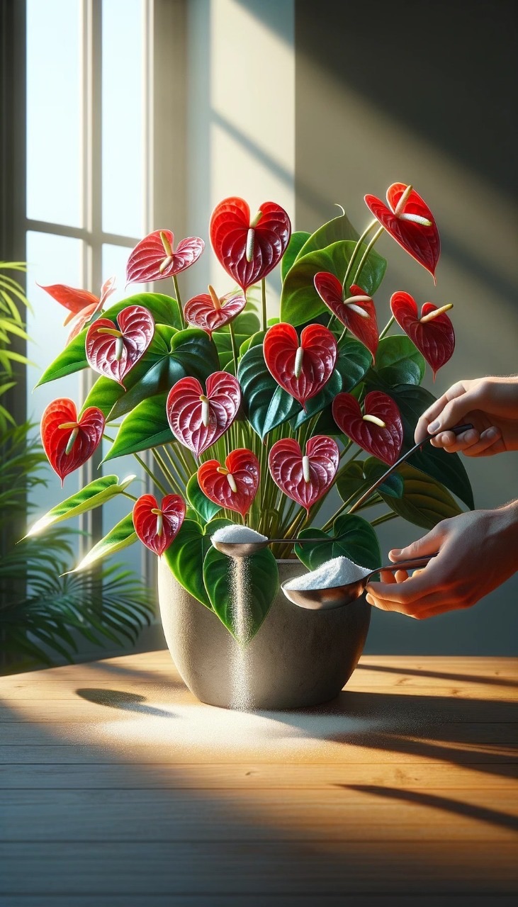 The Anthurium blooms like crazy almost all year round if you follow these simple rules of care