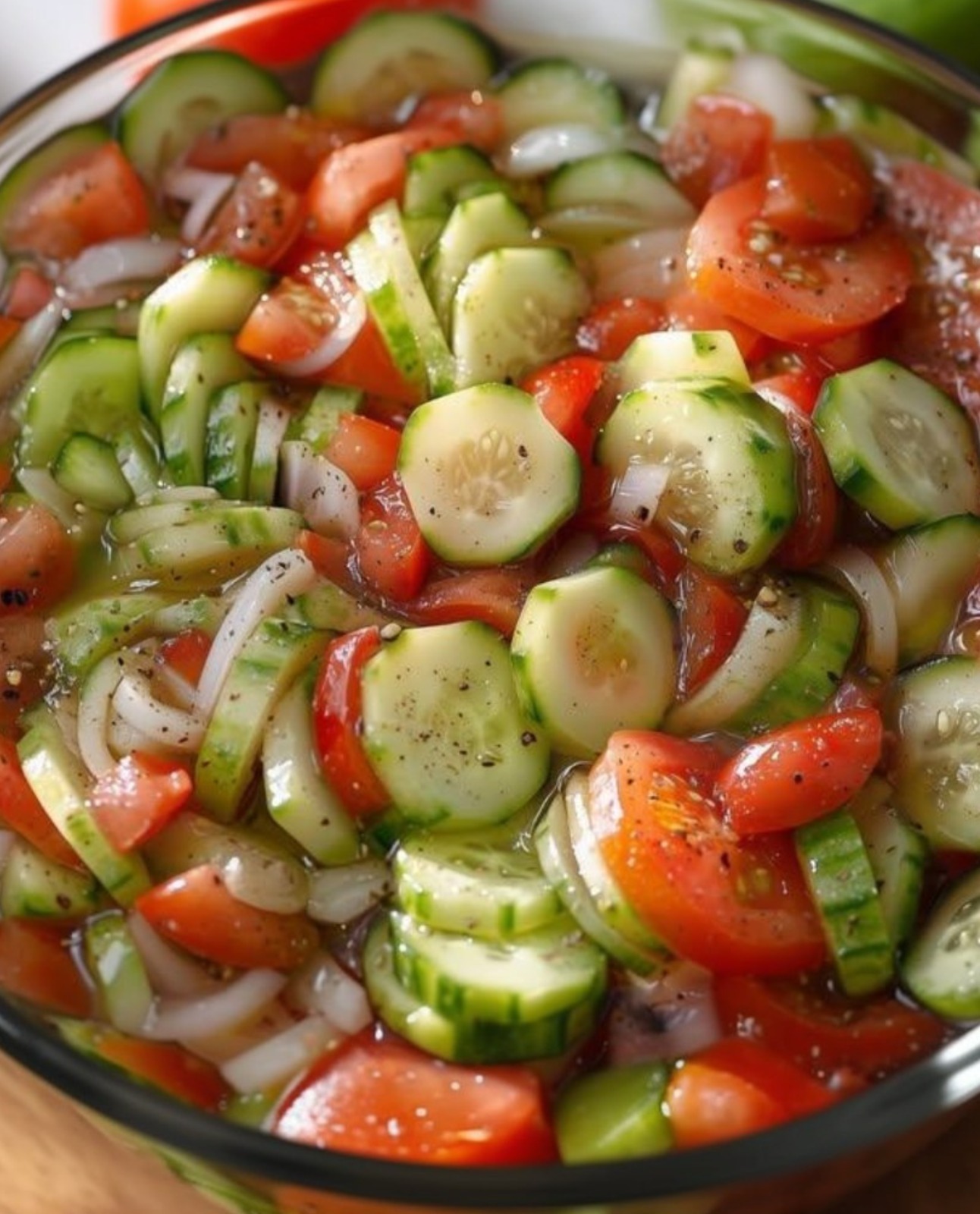 Marinated Cucumbers, Onions and Tomatoes