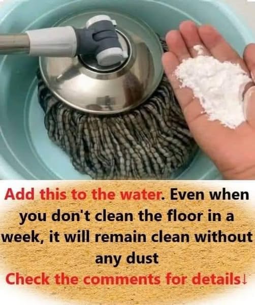 Put this in the water. Even if you don’t clean the floor for a week, it will stay clean and dust-free.