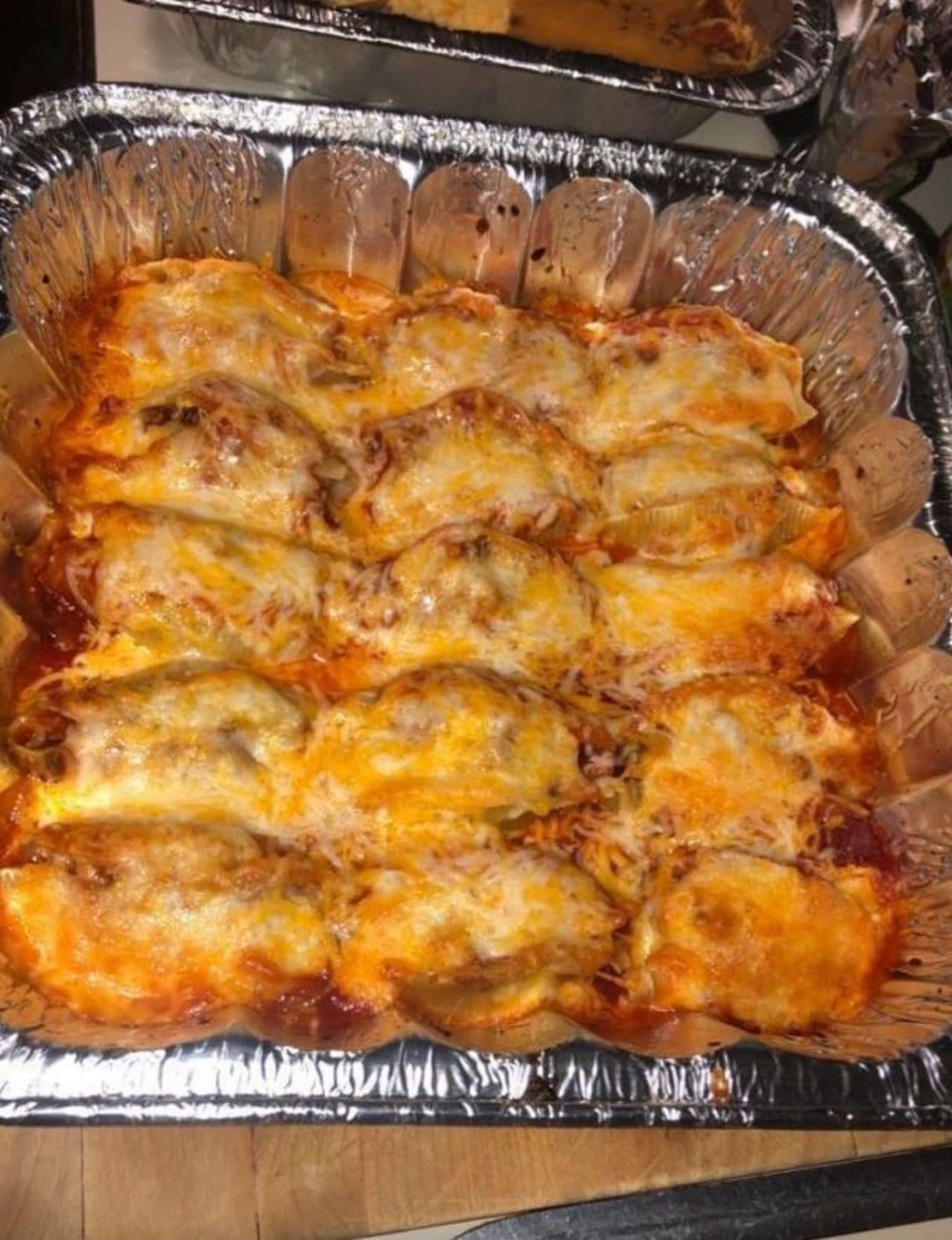 Made this tonight and my wife and I ate almost half of it, just the two of us! I’m sure the rest won’t last past breakfast. Delicious!”