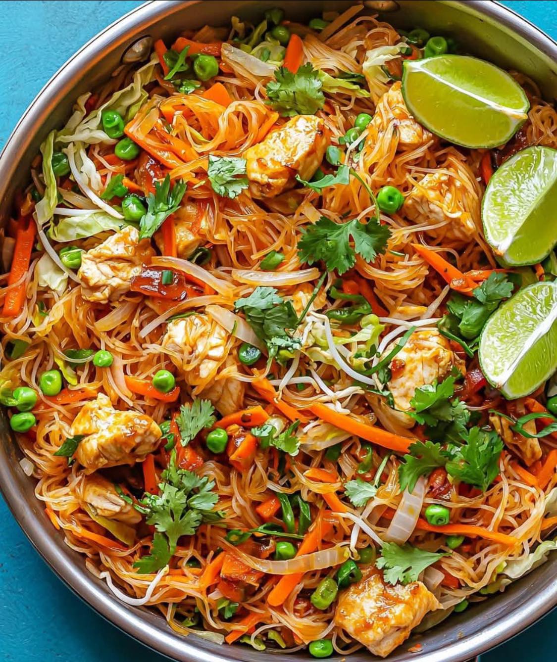 Mediterranean Chicken vermicelli stir fry