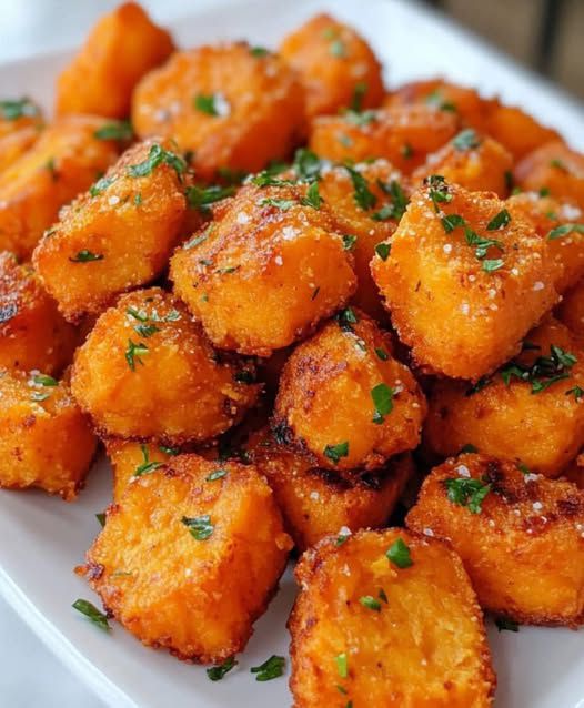 Crispy Parmesan Sweet Potato Bites Recipe