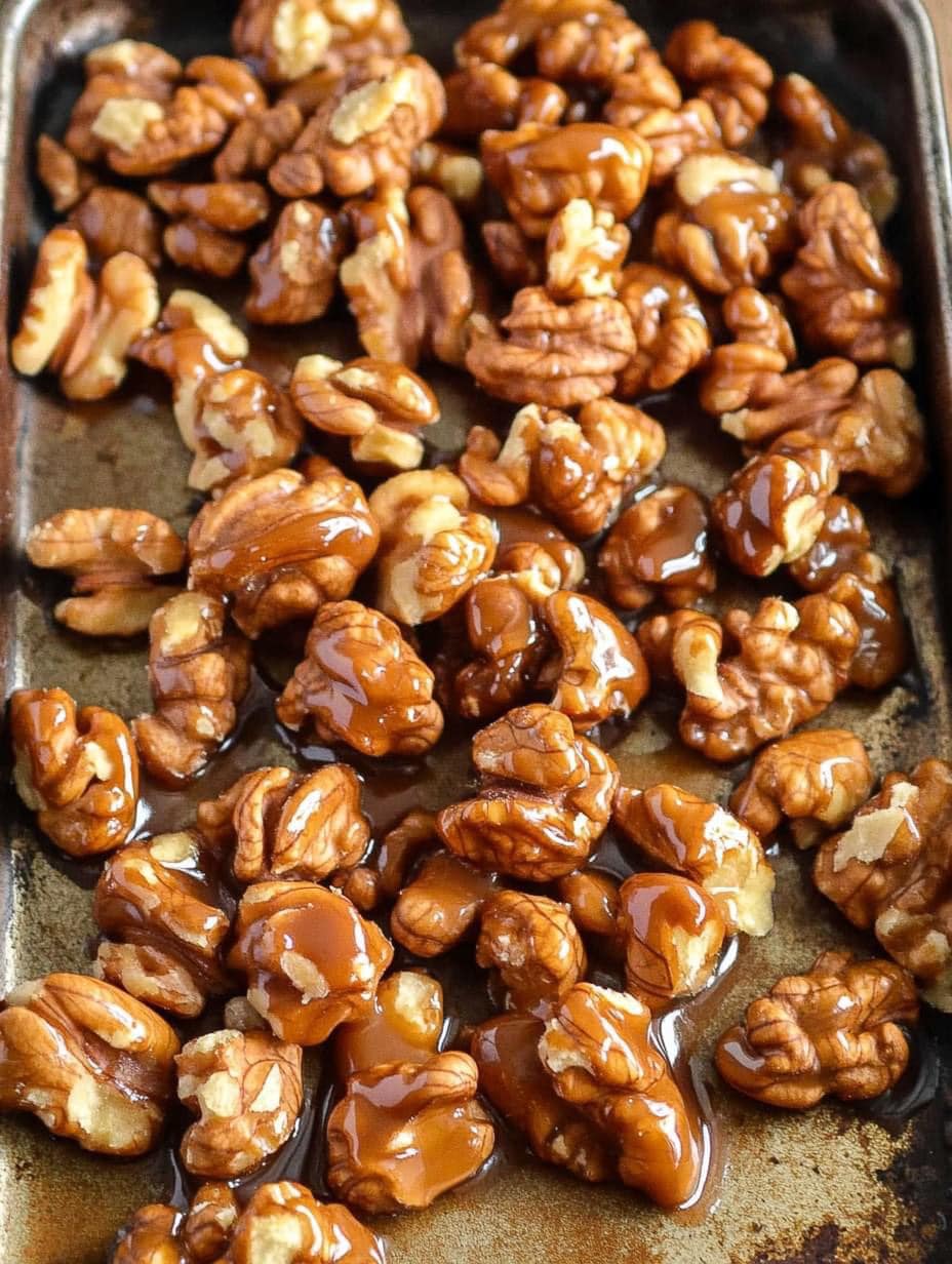 5 Minute Caramel Walnuts