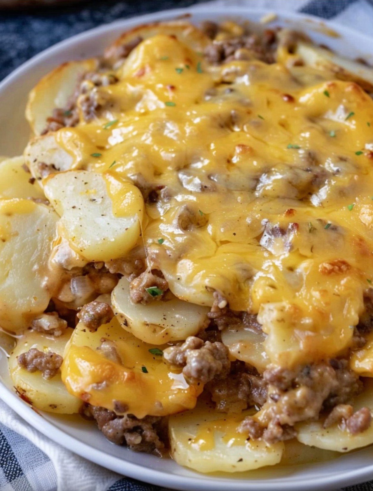 Cheesy Hamburger Potato Casserole
