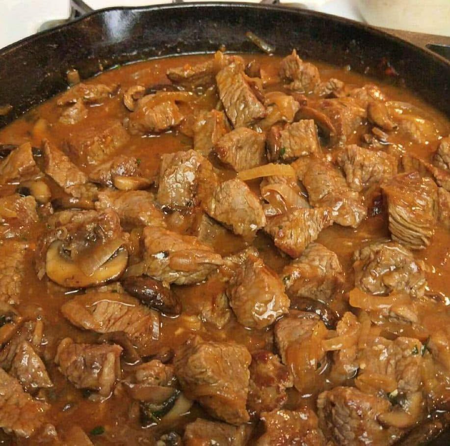Beef Tips with Mushroom Gravy Share