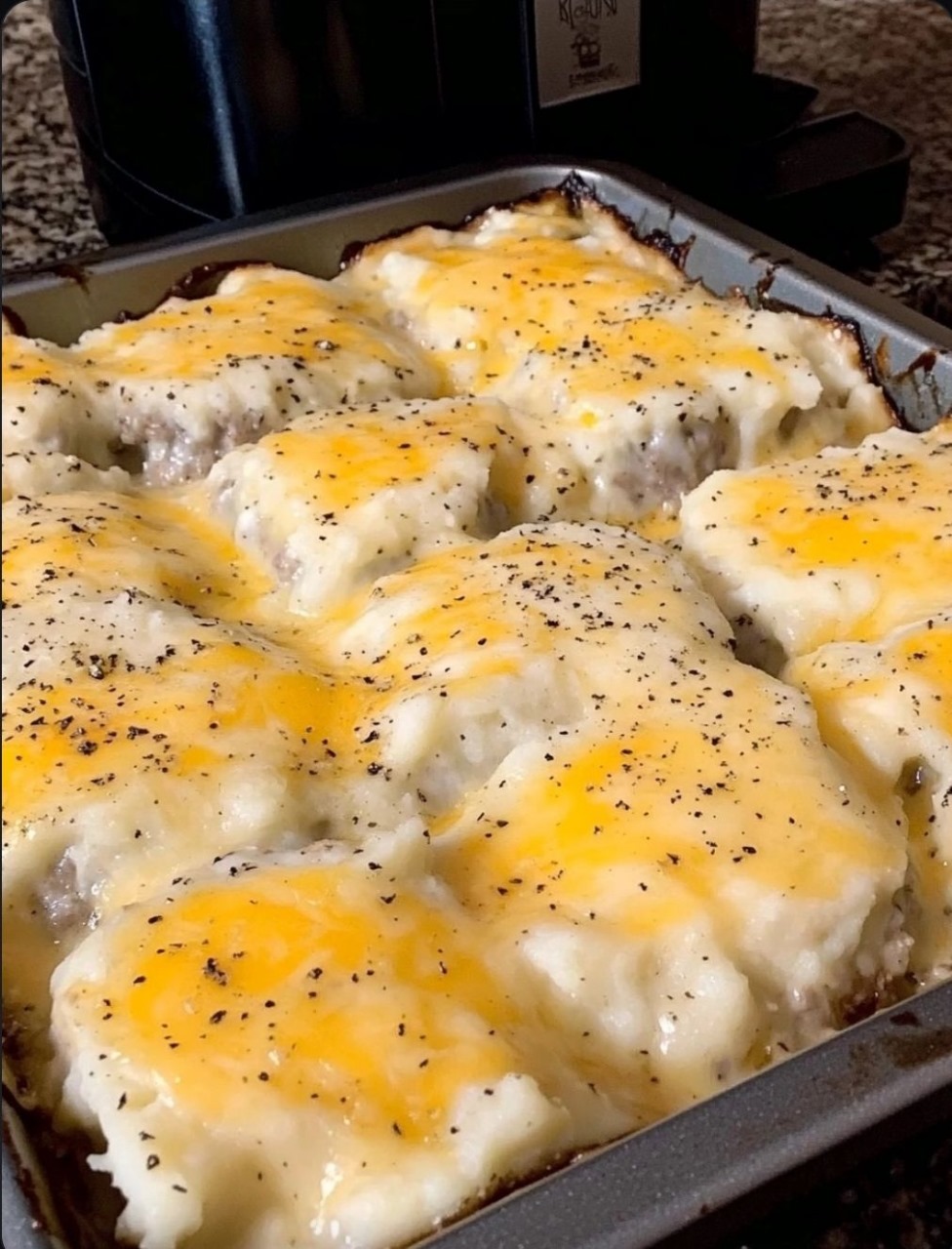 Meatloaf with Mashed Potatoes and Cheese Recipe