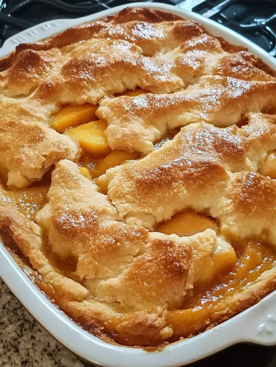 Triple Crust Peach Cobbler