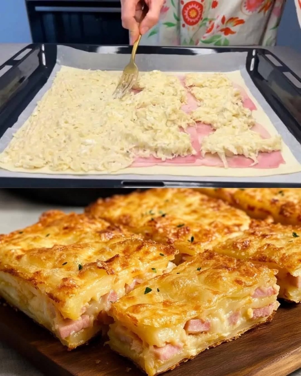 Cheesy Potato and Ham Puff Pastry Bake: A Comfort Food Classic