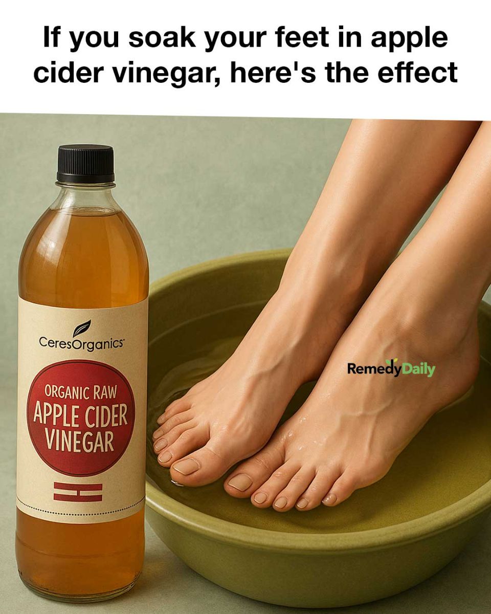 If you soak your feet in apple cider vinegar, here’s the effect