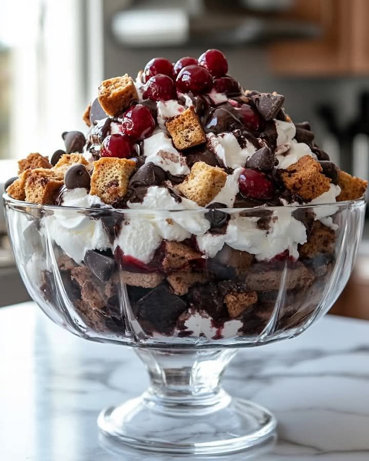 Black Forest Sundae Trifle (Glass Bowl Presentation)