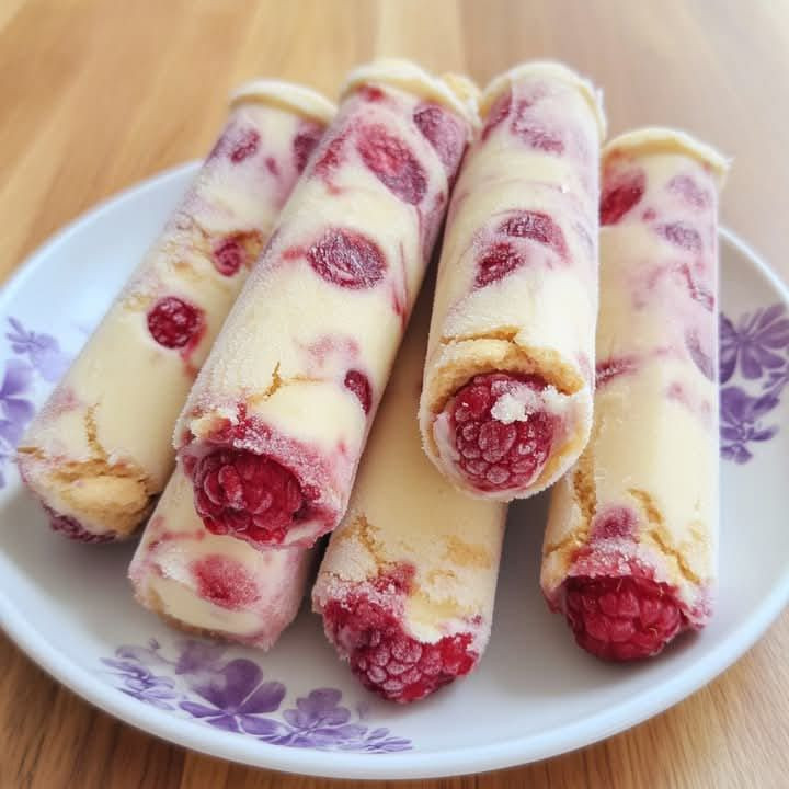 Raspberry and Yogurt Iced Rolls