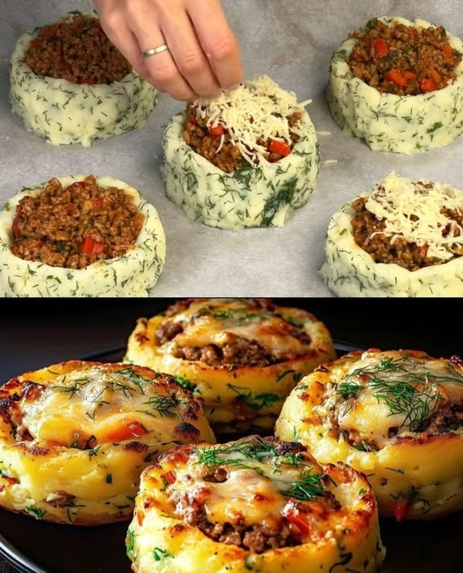 Stuffed Mashed Potato Nests – Crispy, Creamy & Customizable Comfort Food!