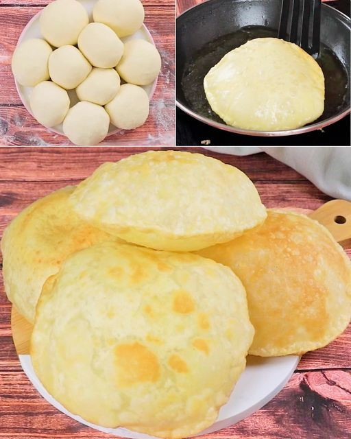 They swell in the pan in a few seconds and are yeast-free😲 Here is the recipe for balloon bread