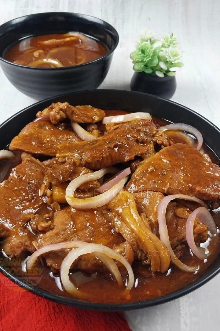 Saucy Pork Steaks extra rice please