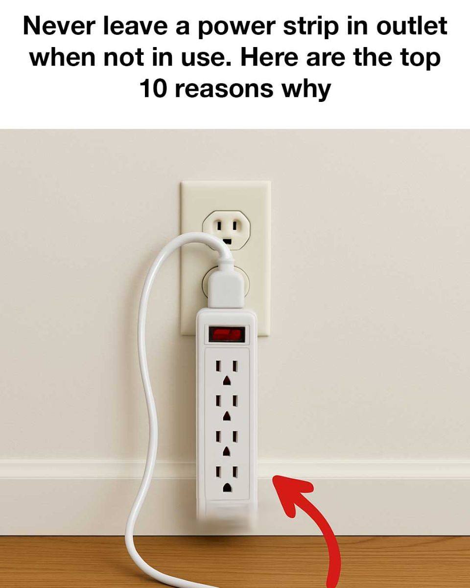 Never leave a power strip in outlet when not in use. Here are the top 10 reasons why