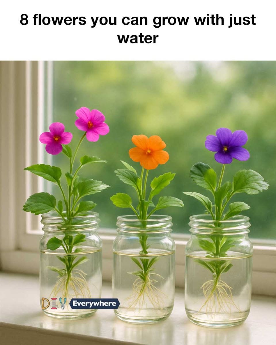 8 flowers you can grow with just water