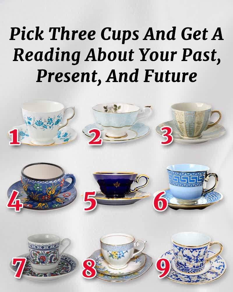 Pick Three Cups And Get A Reading About Your Past, Present, And Future