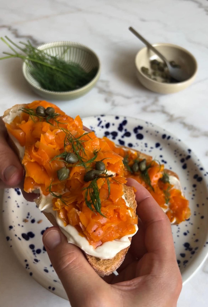 Delicious salmon bread