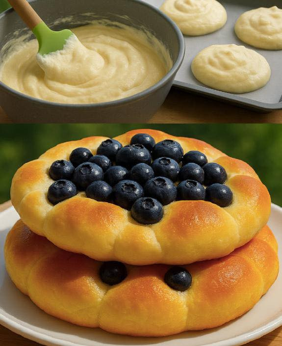 Blueberry Fluffy Cottage Cheese Cloud Bread