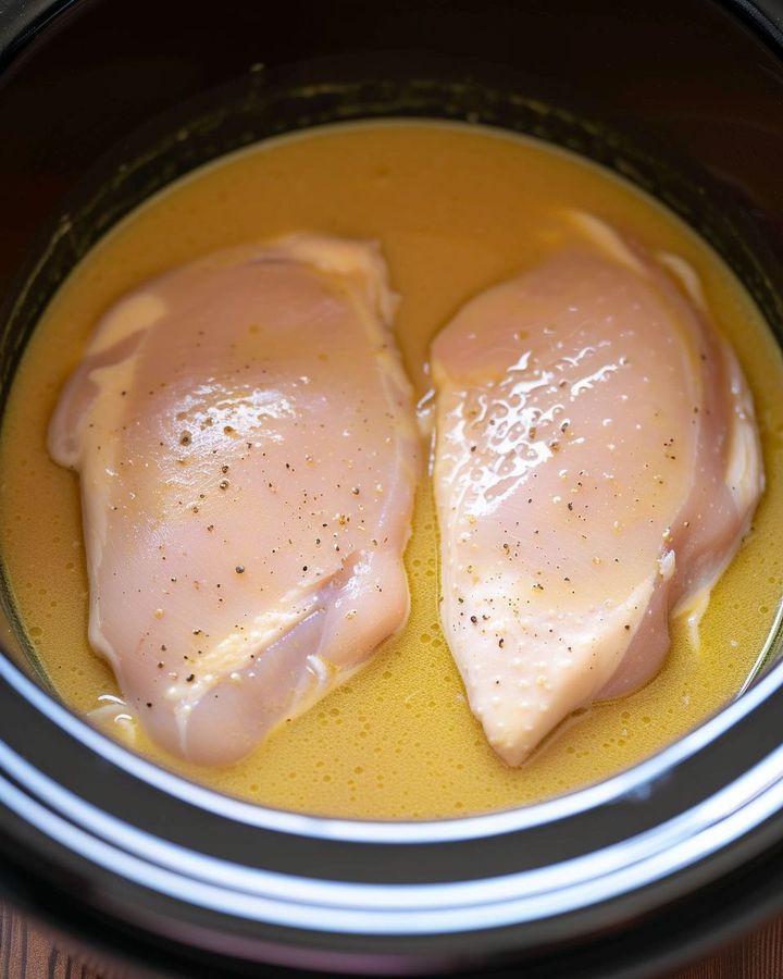 Submerge chicken into canned soup mixture for possibly the easiest meal ever