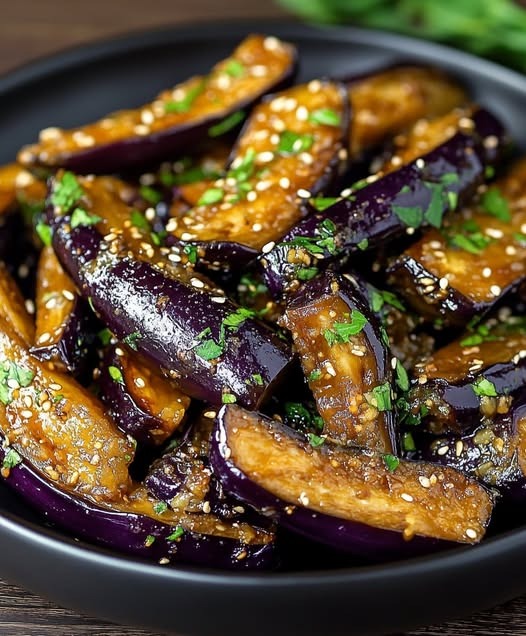 Get ready to tantalize your taste buds with this flavorful Marinated Eggplant dish!