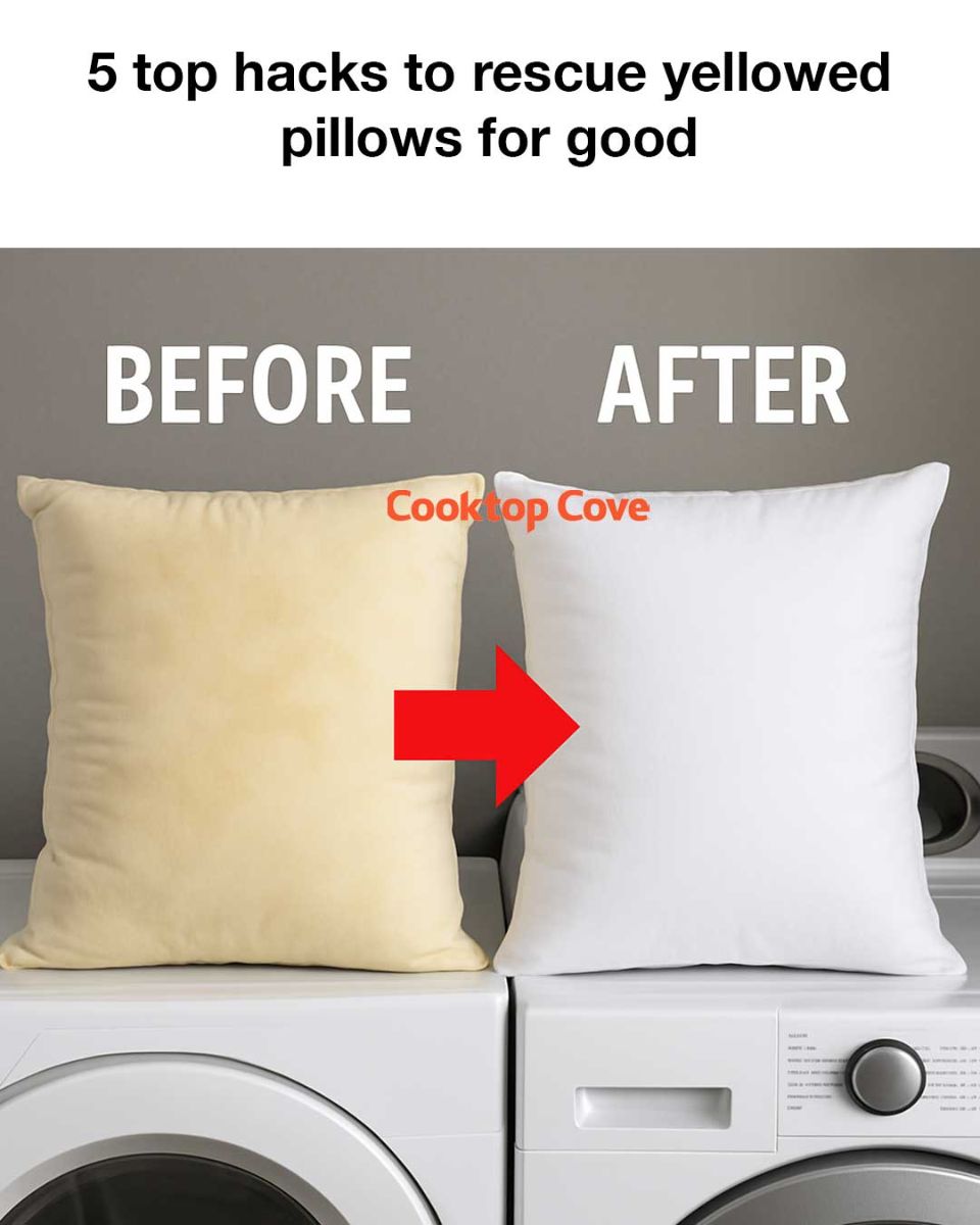 5 top hacks to rescue yellowed pillows for good.