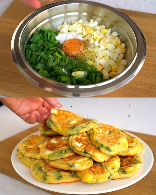 Boiled Egg with Onion Leaves Pancake: A Savory and Wholesome Dish