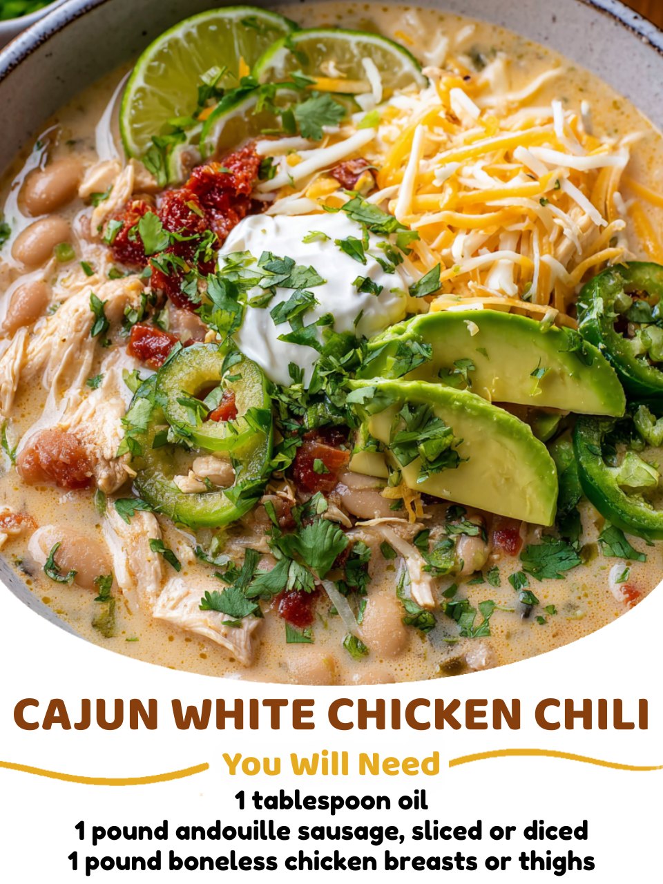 Cajun White Chicken Chili