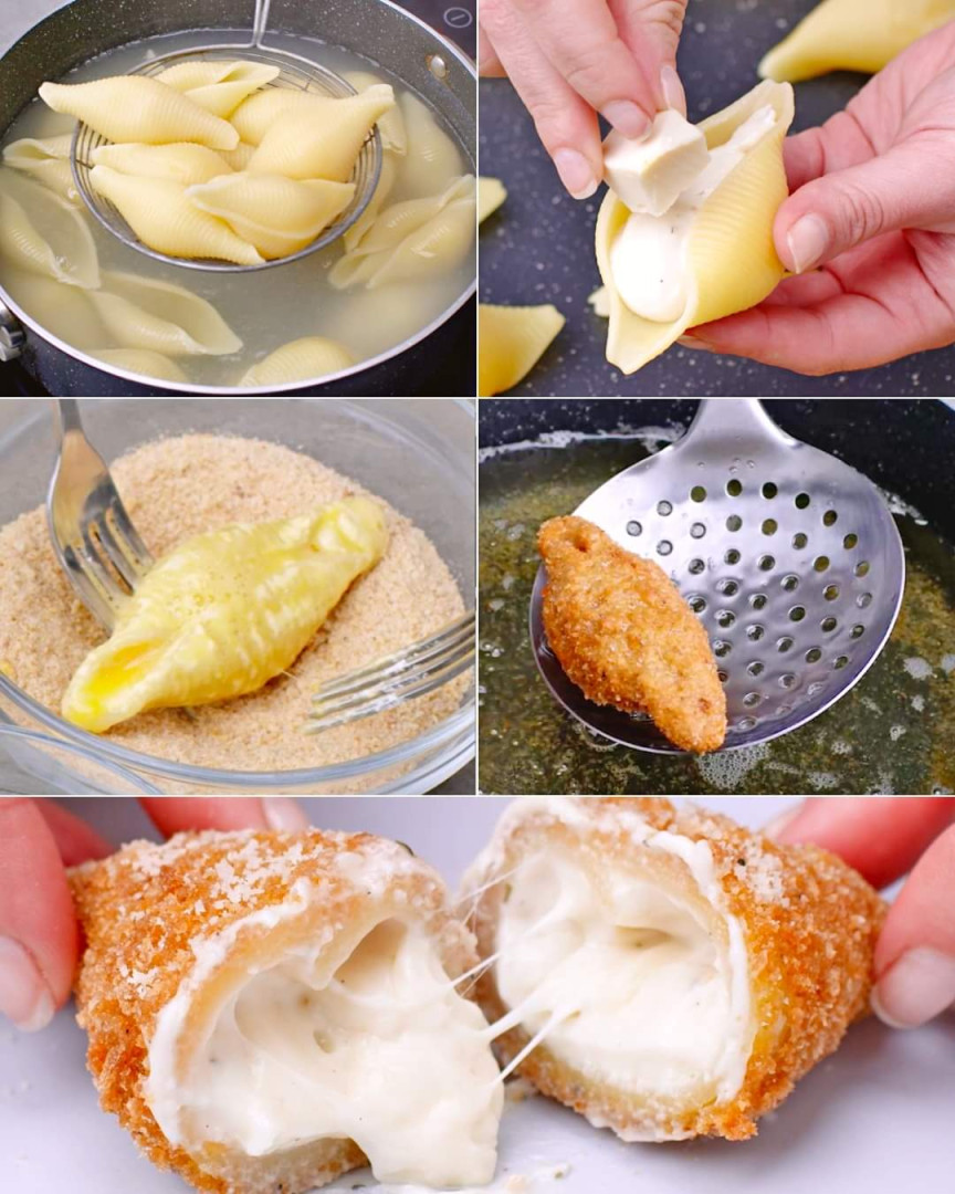 These are not your usual boiled shells! Just fill them up and bake them, they will be FANTASTIC. The recipe